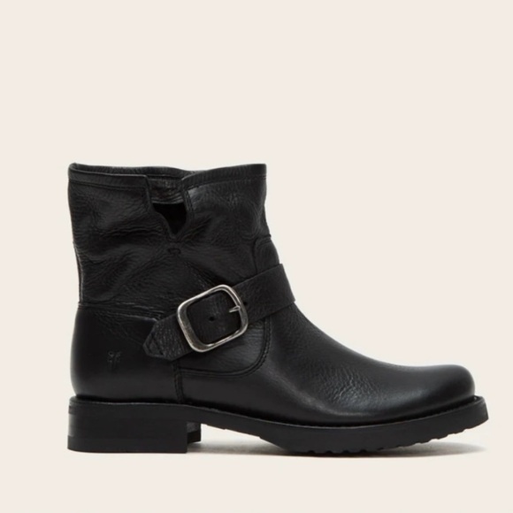 NEW FRYE Veronica black leather boots women’s shoe size 8 - Picture 1 of 13